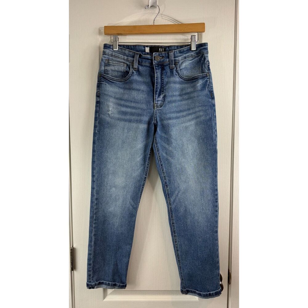 Kut From The Kloth Rachael Fab AB Mom Jeans Women’s 6 Blue High Rise Straight